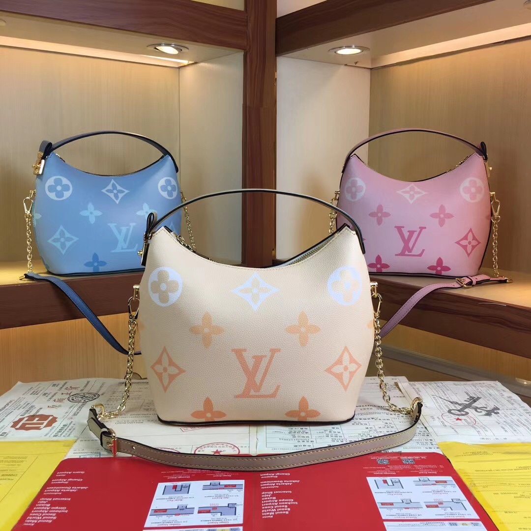 Louis Vuitton Marshmallow Hobo Taschen Beige/Pink/Blau