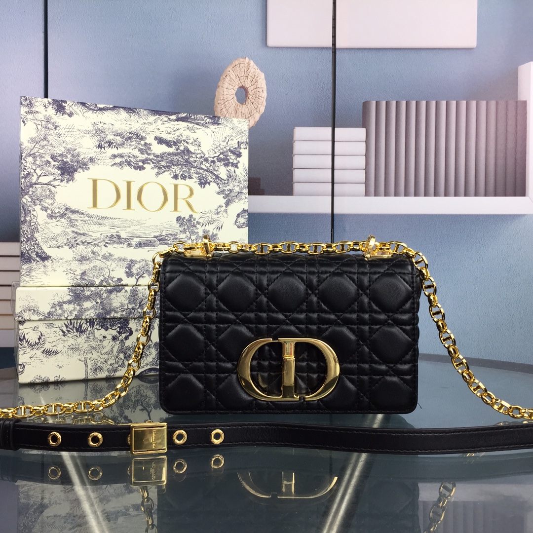 Dior Small Dr. Caro Taschen Schwarz/Beige