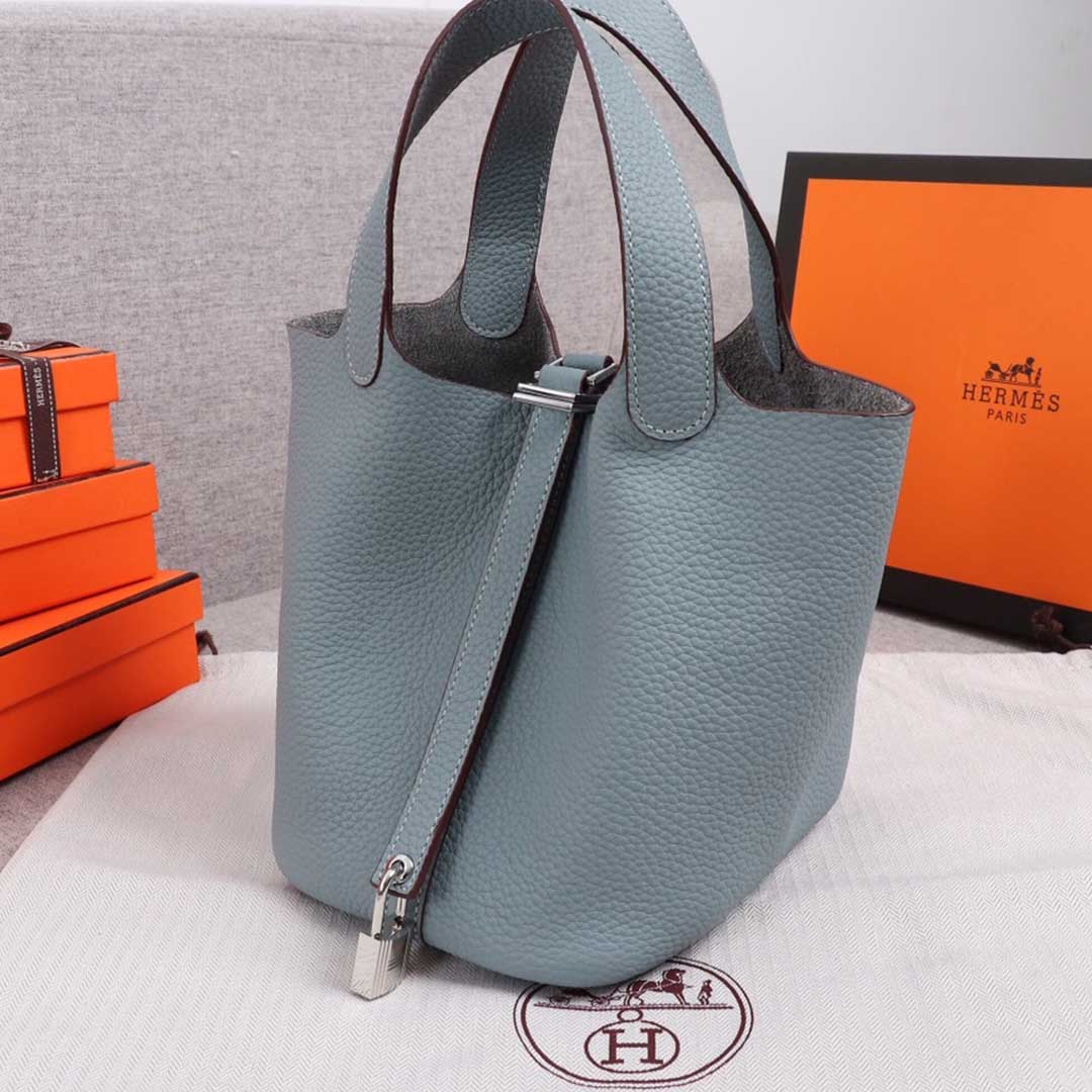 Hermes AAA-Picotin-Schloss 22 cm&18 cm Taschen Blau/Orange/Pink