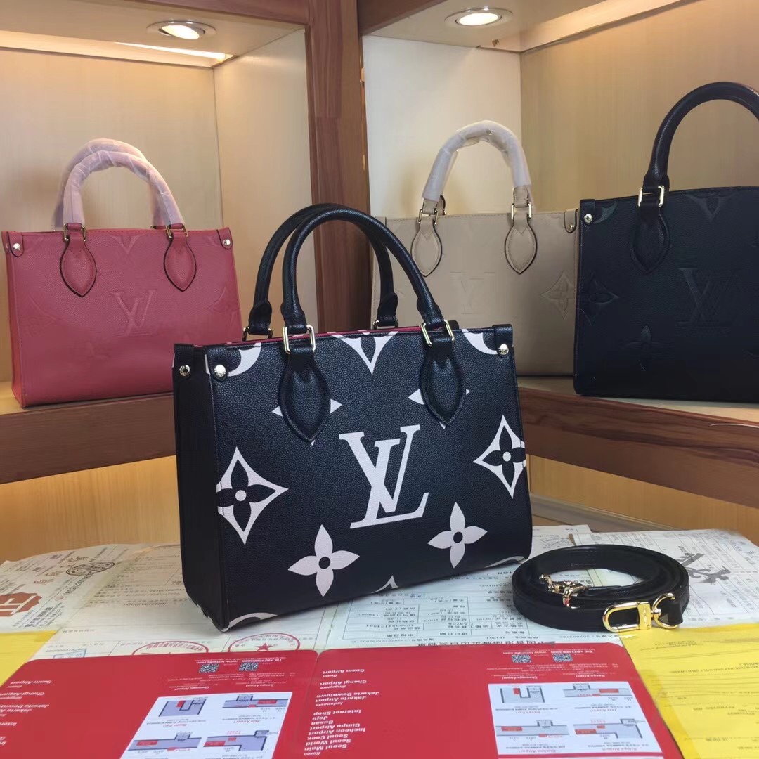 Louis Vuitton Onthego PM M45659 Schwarz/Weiß/Beige