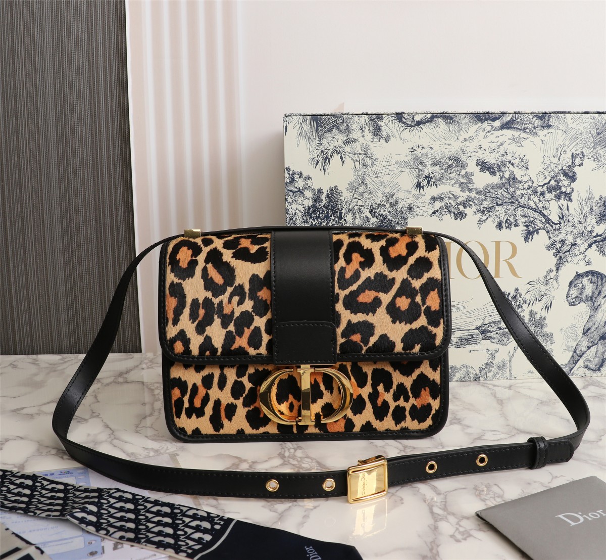 Dior Aaa-Leopard 30 Montaigne Tasche