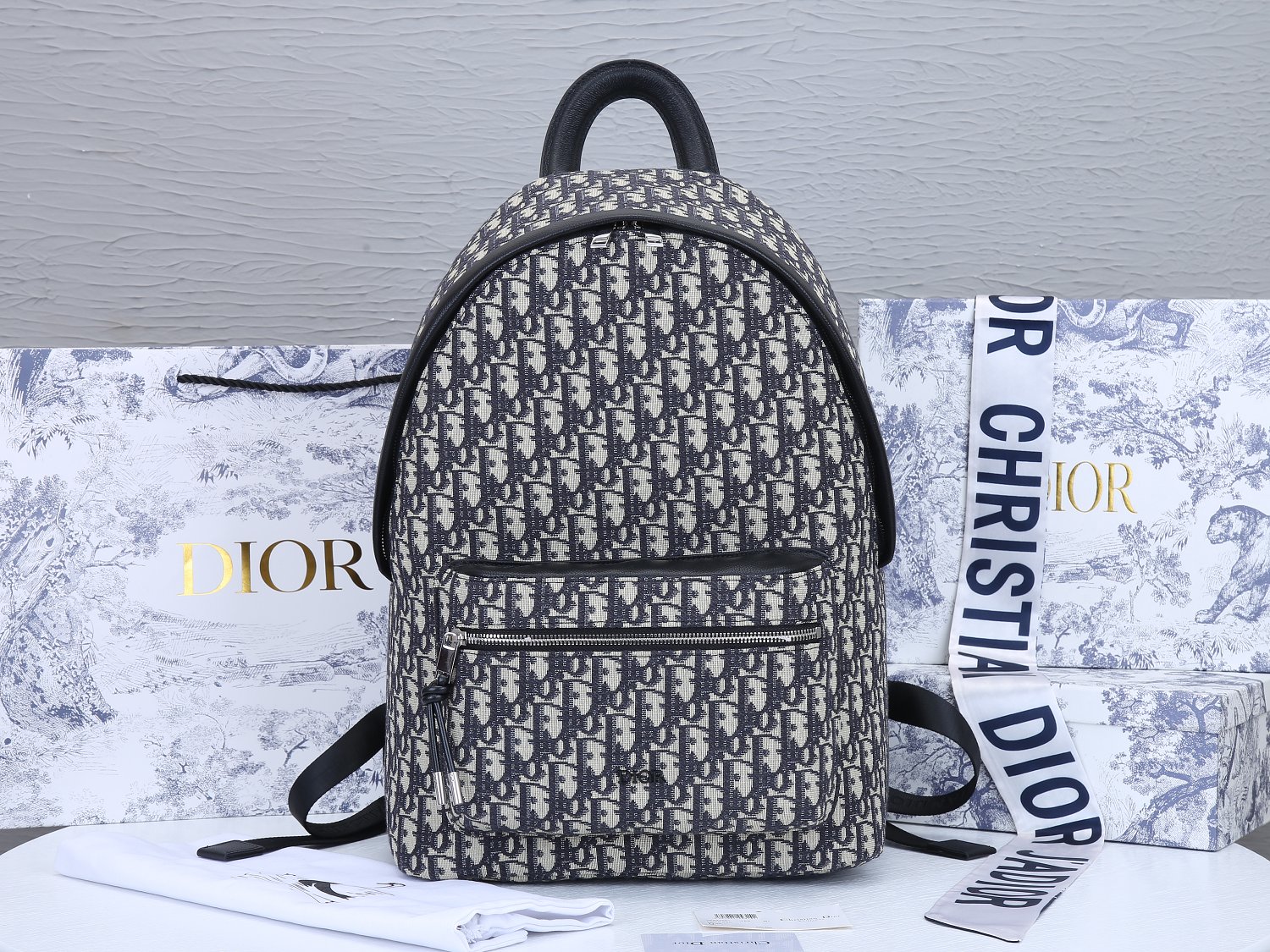 Dior 42cm Rider Backpack Beige/Blau