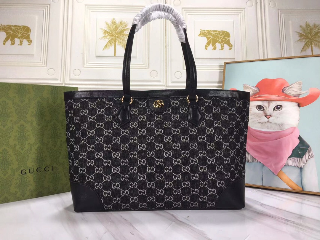 Gucci Ophidia Medium Tote mit Webschwarz