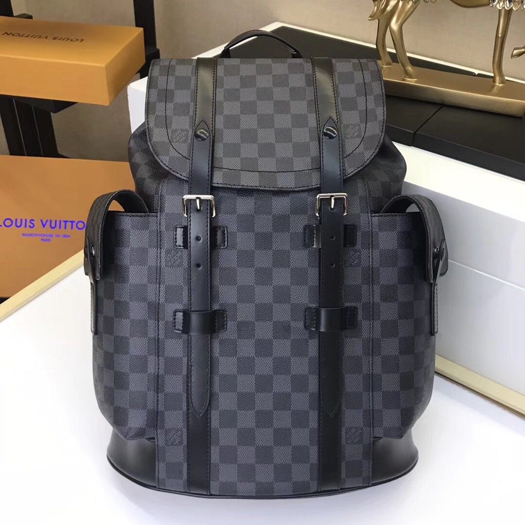 Louis Vuitton Aaa-Christopher PM N41379 Plaid Schwarz