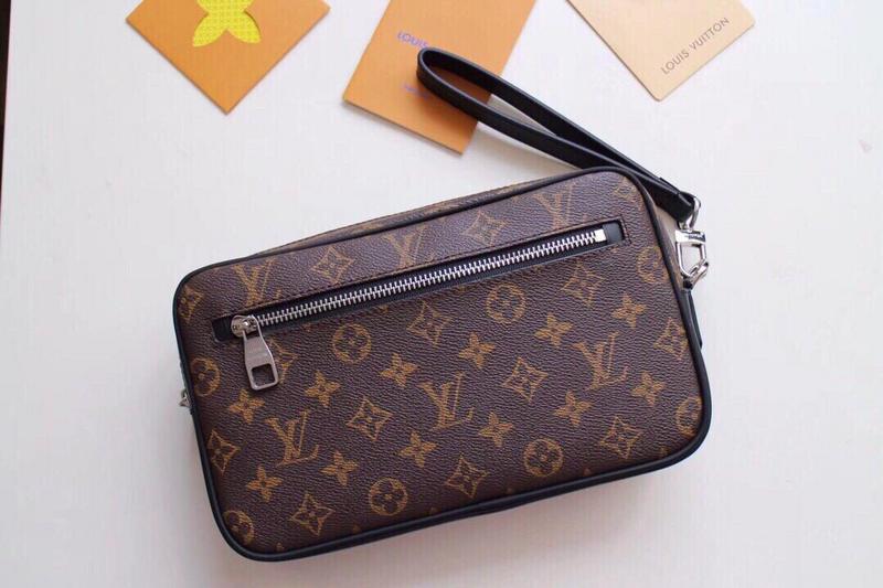 Louis Vuitton Kasai Clutch Black/Braun