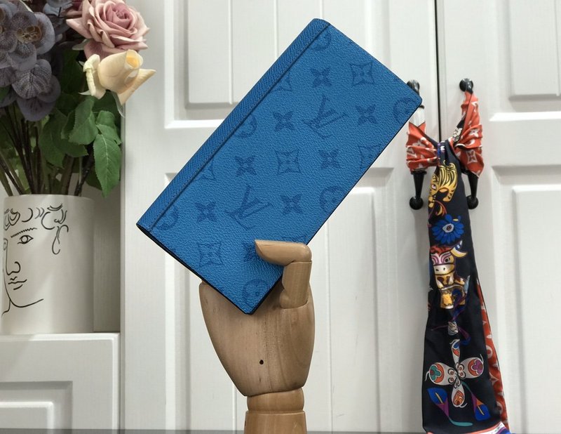 Louis Vuitton Brazza Wallet Blue Monogramm