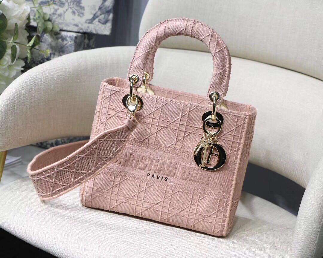 Dior Medium Lady D-Lite-Tasche M0565/gestickte Logo