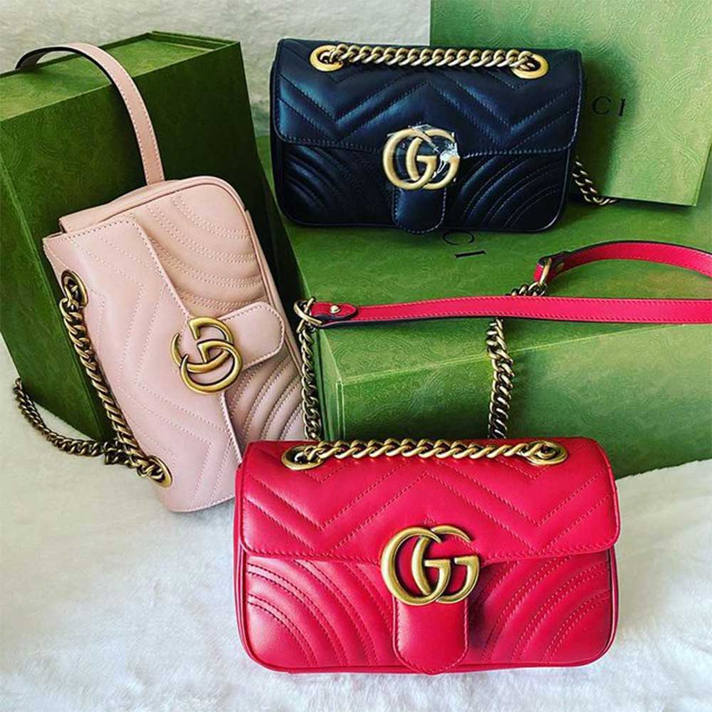 Gucci Marmont kleine Matelasse Umhängetasche Nano 26 cm