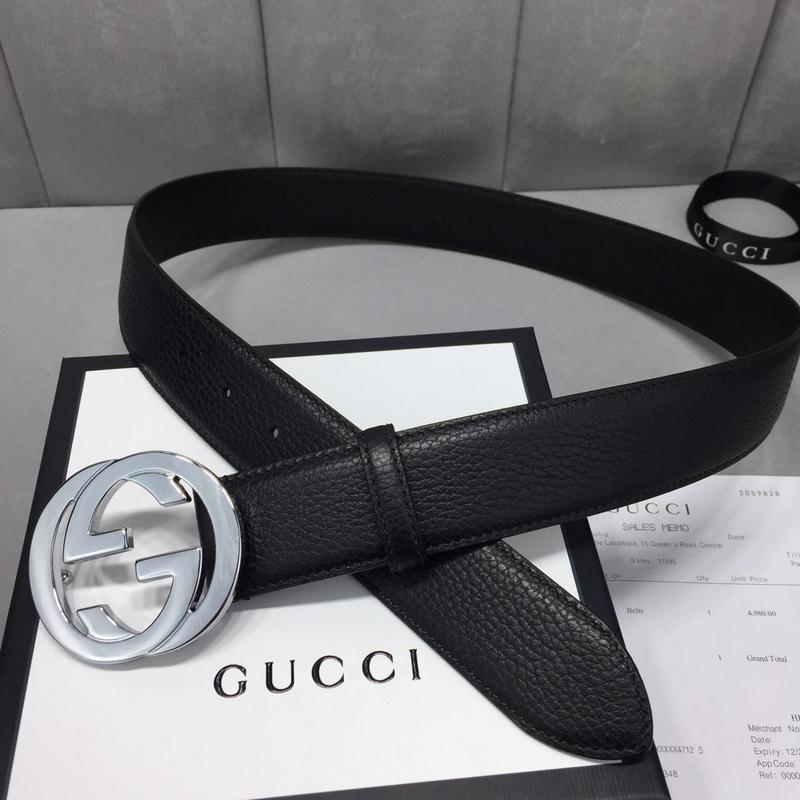 Gucci-Gürtel B2-Silver-Schnalle 40 mm