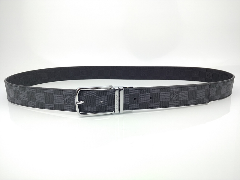 Louis Vuitton Belt L164-80 35 mm Silber