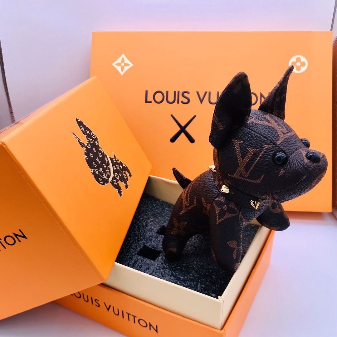 Louis Vuitton süßer französischer BulldogTaschen Tasche und Schlüsselhalter