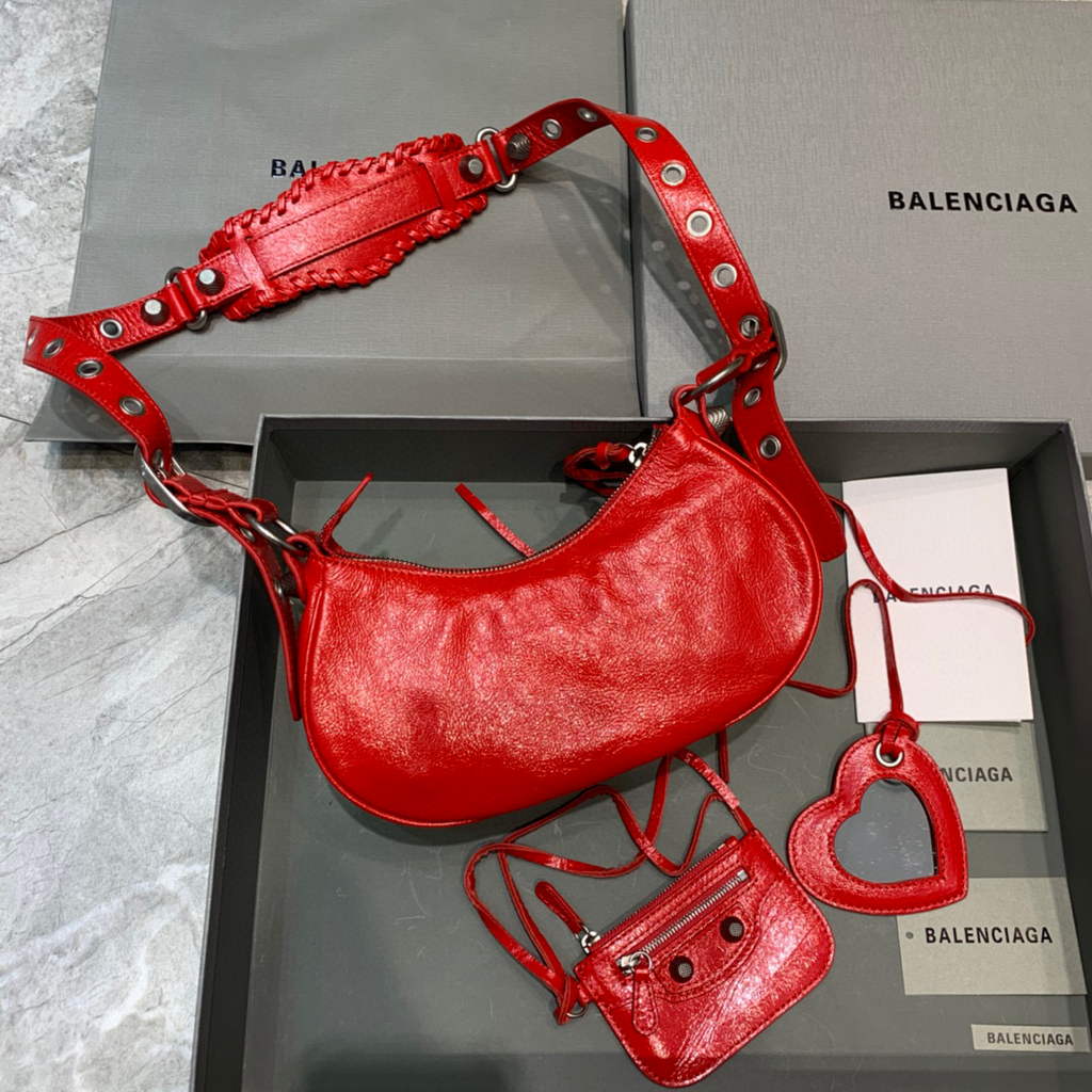 Balenciaga 700940210 Frauen Neo Cagole XS Handtasche in Red Arena Lambskin