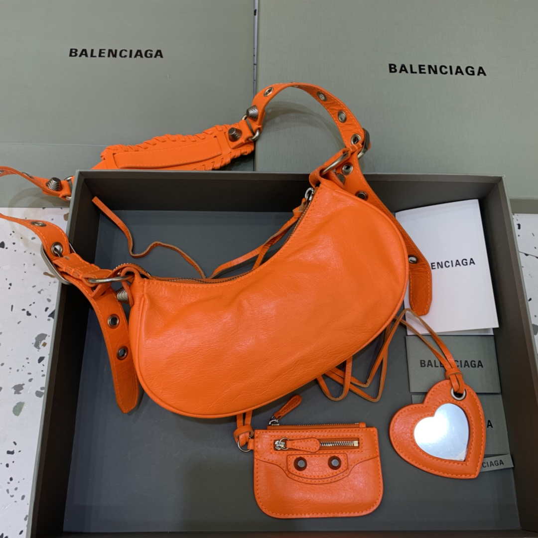 Balenciaga 700940210 Frauen Neo Cagole XS Handtasche in Orange Arena Lambskin