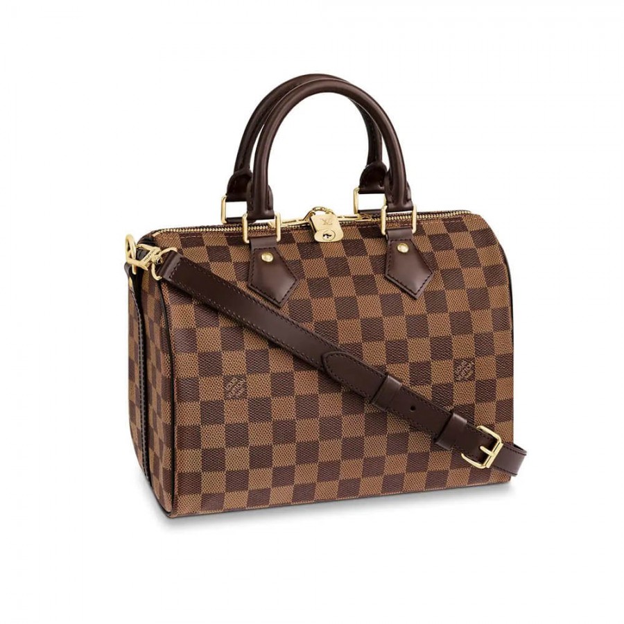 Louis Vuitton Damier Ebene Canvas Speedy Bandouliere 25 N41368