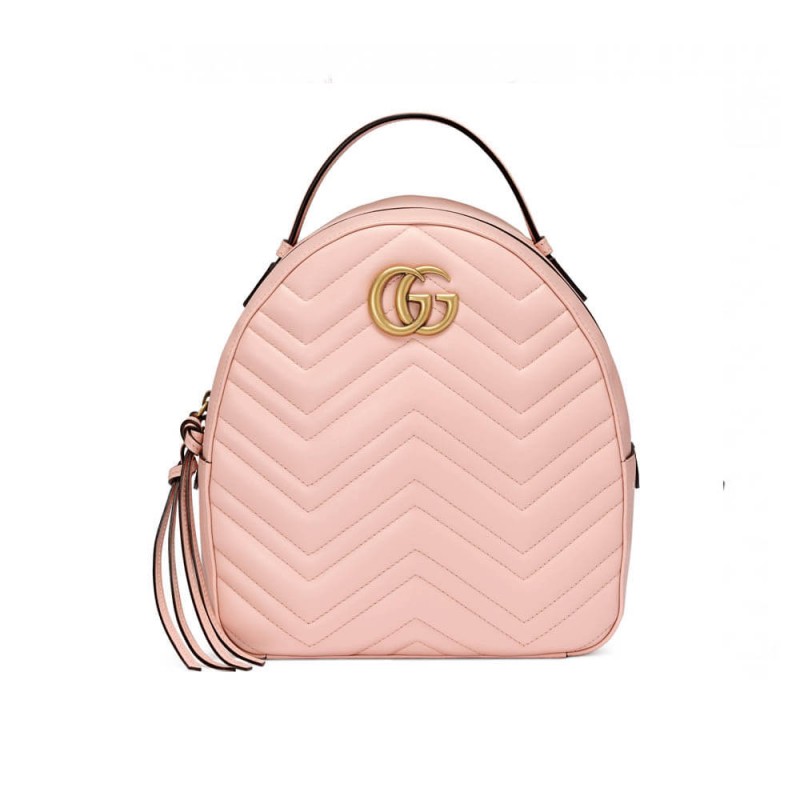 Gucci GG Marmont gesteppte Leder Rucksack 476671