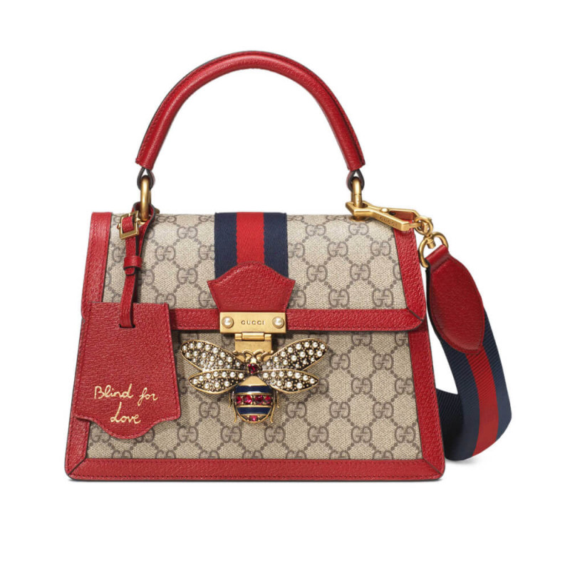 Gucci Königin Margaret GG Höchste mittelschwerbezogene Tasche 476541