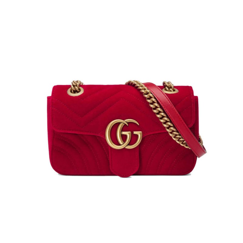 Gucci GG Marmont Velvet Umhängetasche 446744