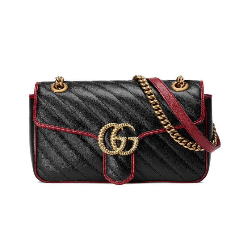 Gucci GG Marmont kleine Umhängetasche 443497 Schwarz