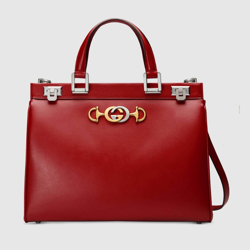 Gucci Zumi Glattes Leder mittelgroßer Griffbeutel 564714