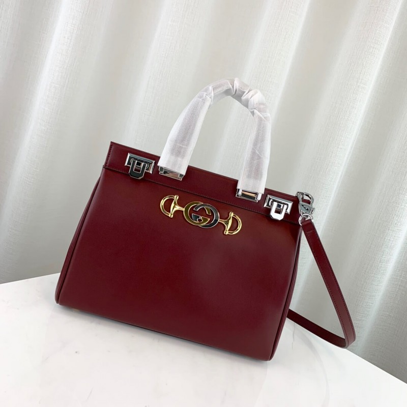 Gucci Zumi Glattes Leder kleiner oberer Grifftasche 569712