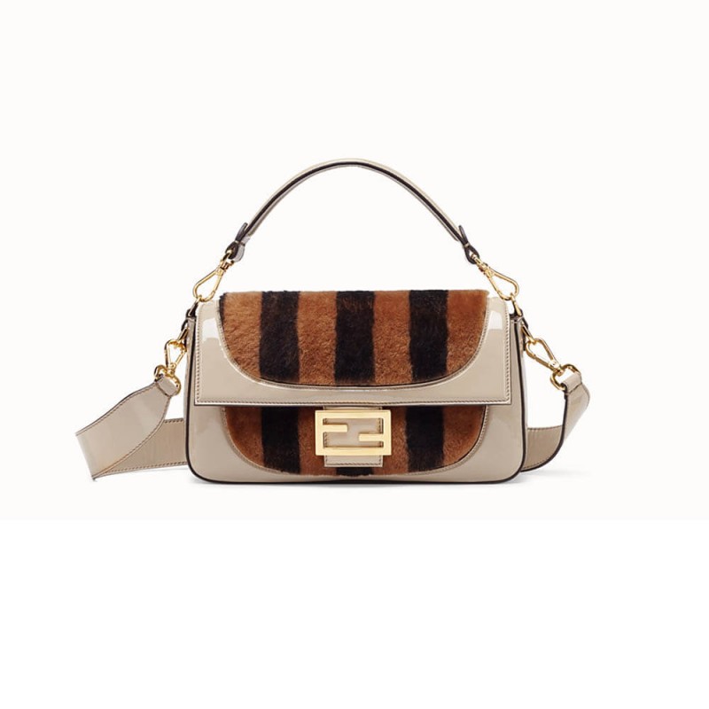 Fendi Patentleder und SchaffellTaschenuette Tasche 8BR600