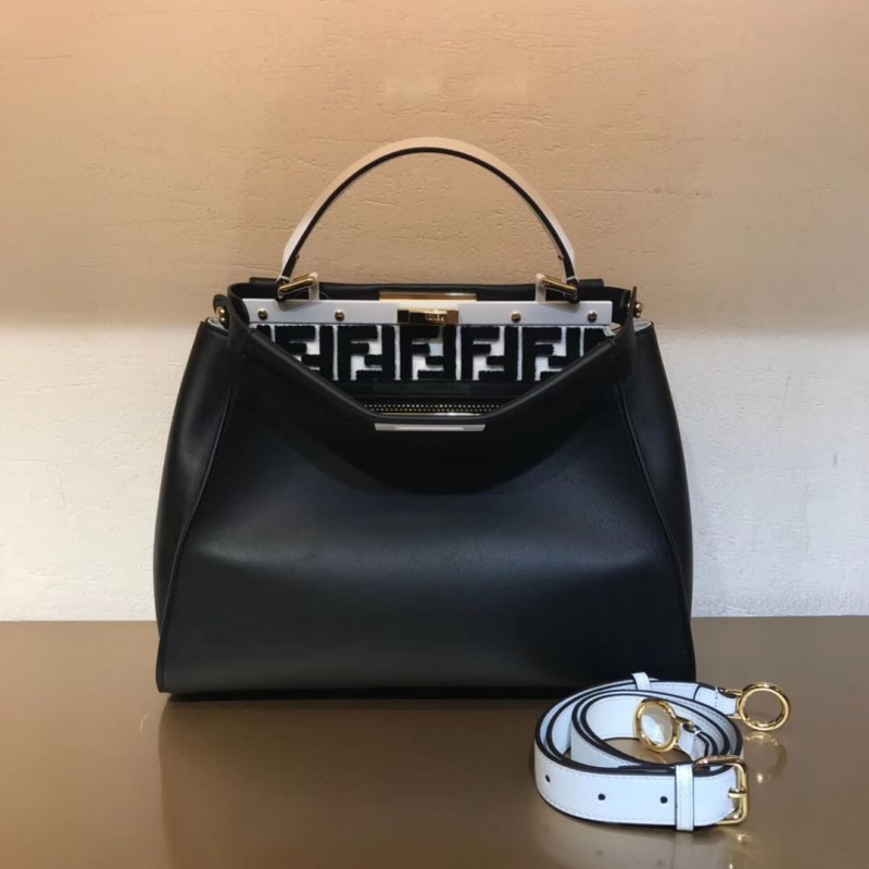 Fendi Peekaboo Medium Kalbsledertasche 8BN310