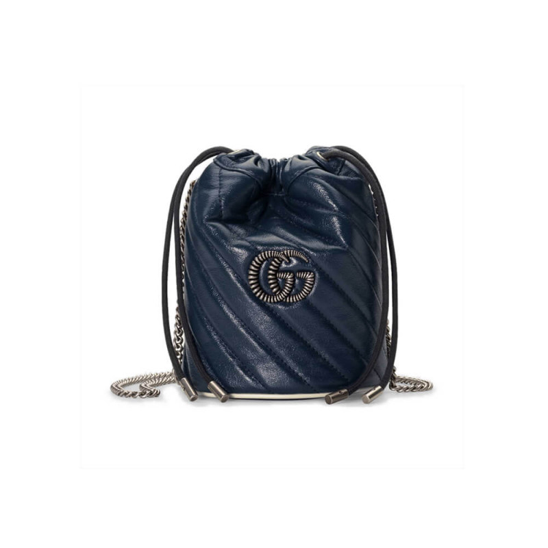 Gucci GG Marmont Mini Eimerbeutel 573817 Blau