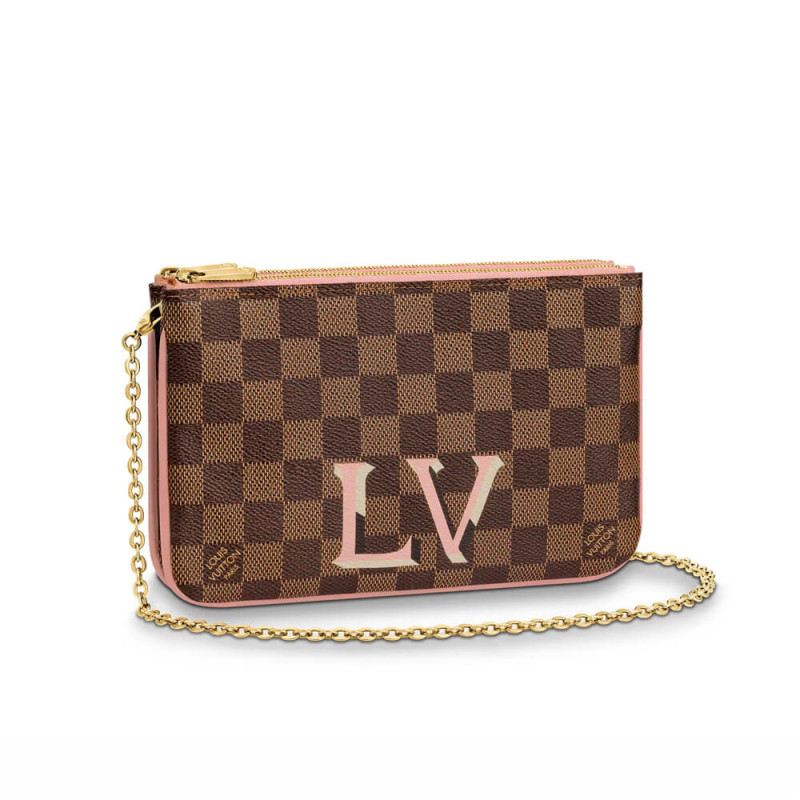 Louis Vuitton Damier Ebene Doppelzip Pochette N60254