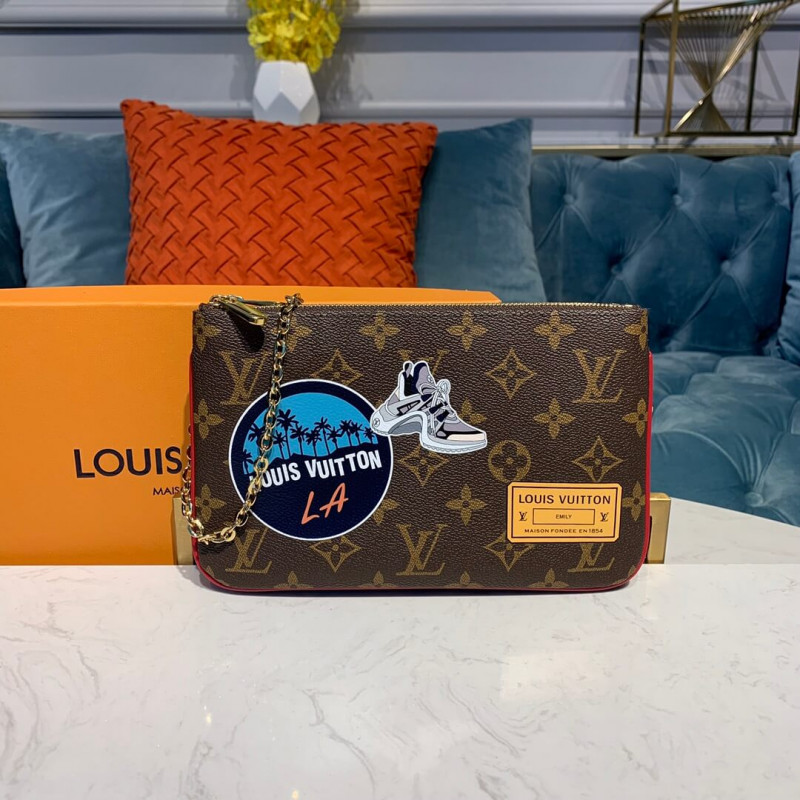 Louis Vuitton Print Double Reißverschluss Pochette M67561