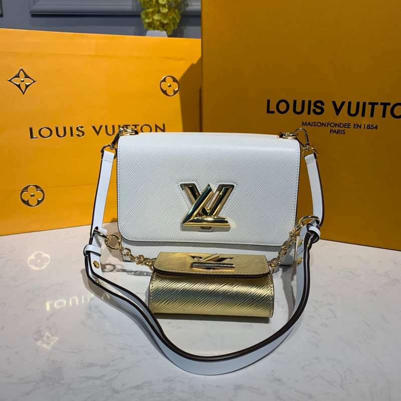 Louis Vuitton Twist MM und Twisty M55683 Weiß/Gold