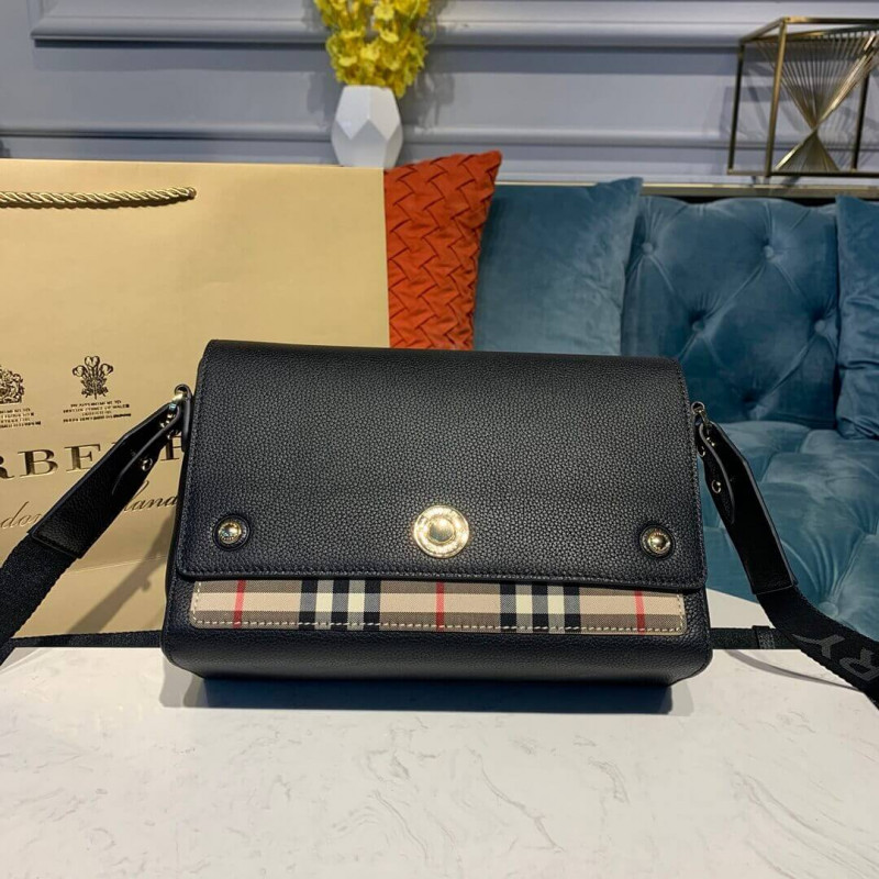 Burberry Leder und Vintage Check Note Crossbody Taschen 80211101