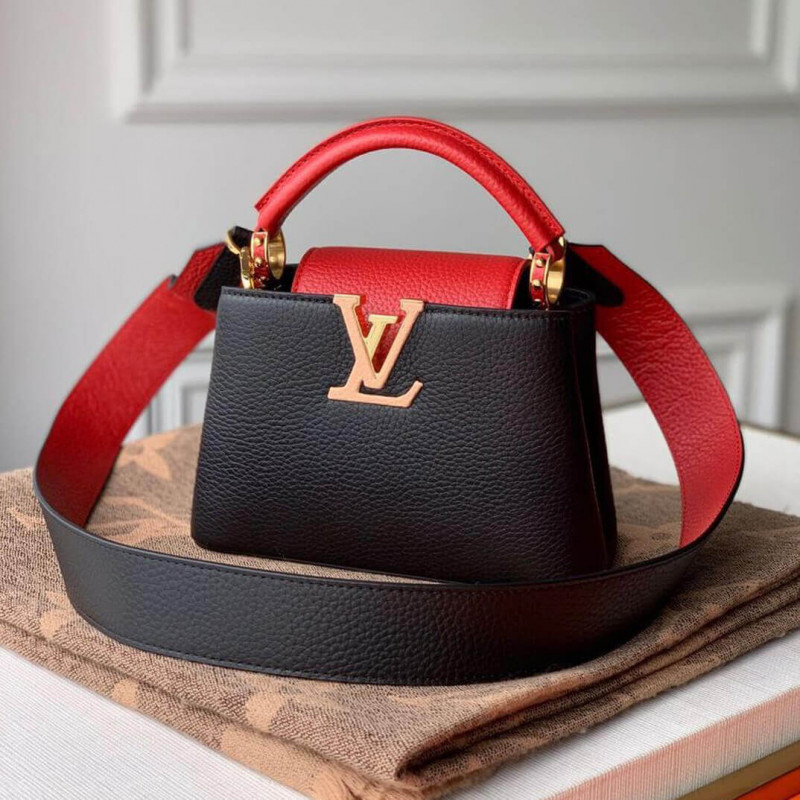 Louis Vuitton Capucines Mini M56071 Schwarz/Rot