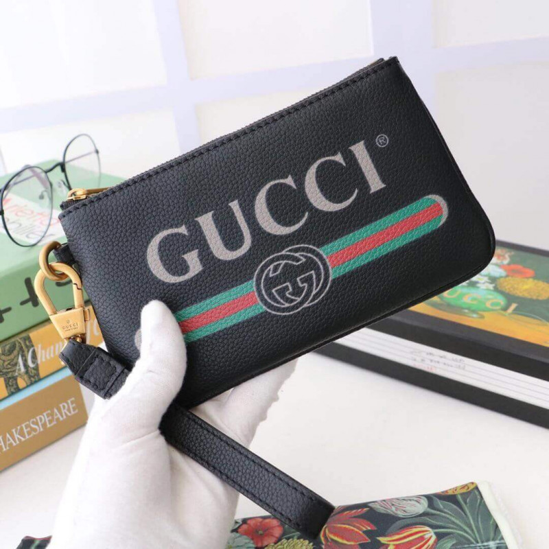 Gucci Logo Druckkupplungsbeutel 526886