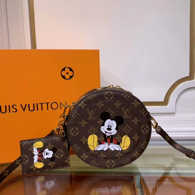 Louis Vuitton Monogram Mickey Print Round Taschen M49986