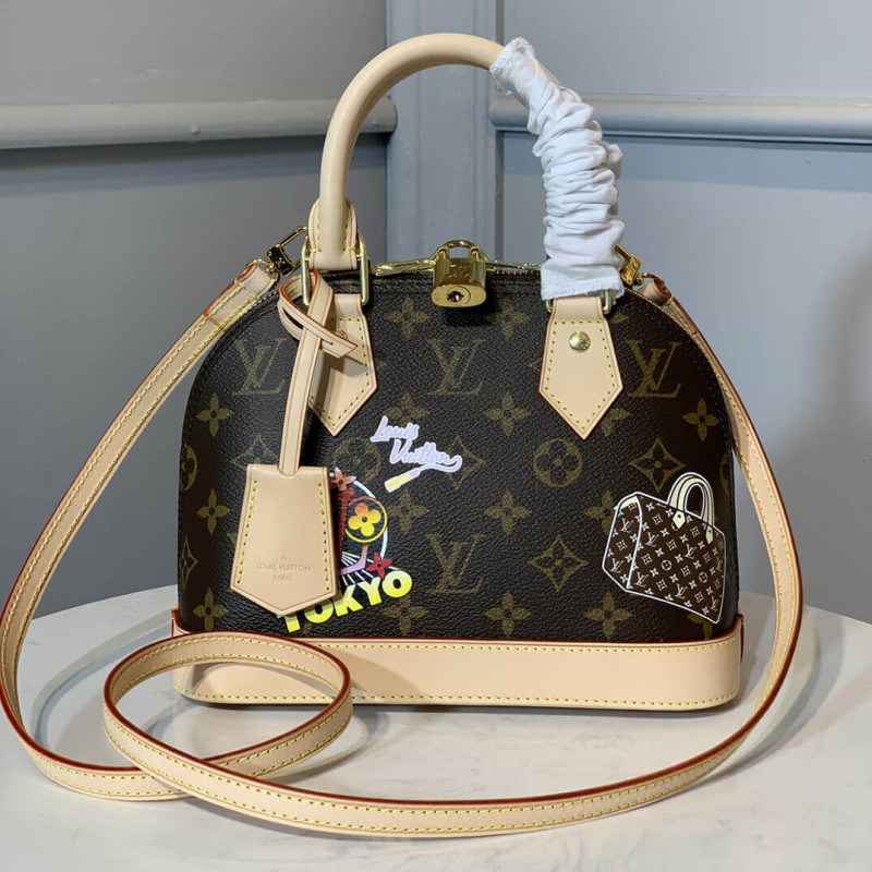 Louis Vuitton Alma BB mit Aufklebern M53152