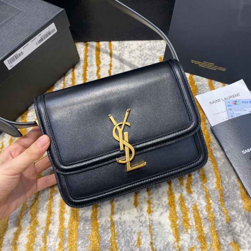 Saint Laurent YSL Solferino kleiner Satchel in Box Leder 634306