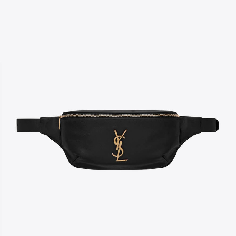 Saint Laurent YSL Classic Monogrammgürtelbeutel in Getreideleder 569737