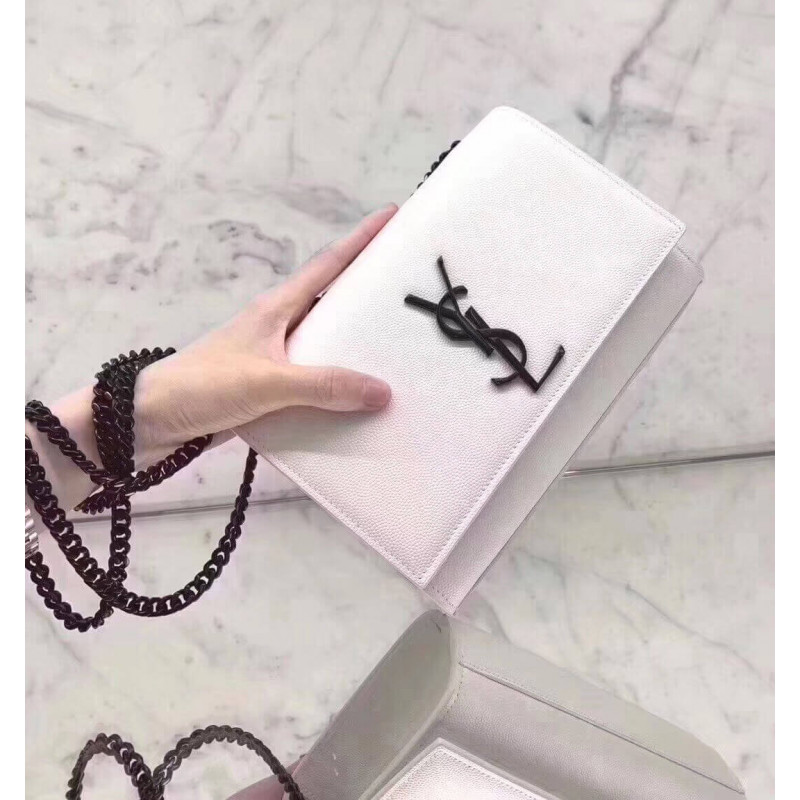 YSL Saint Laurent Classic Small Kate Chain Taschen 20 cm in Getreideleder 469390