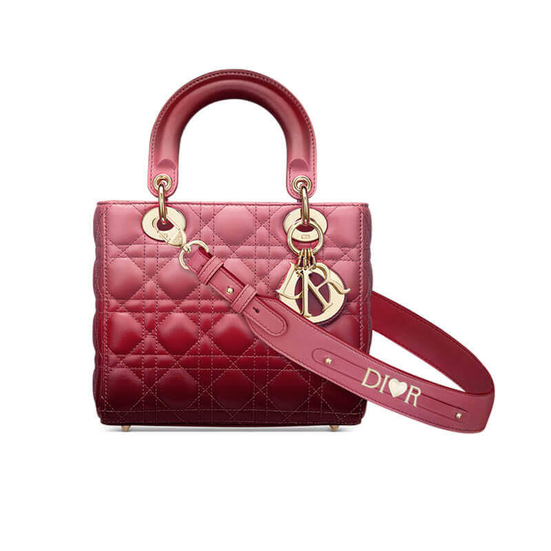 Lady Dior My Abcdior Tasche in Erdbeerrosa Ablaufkanbskin M0538