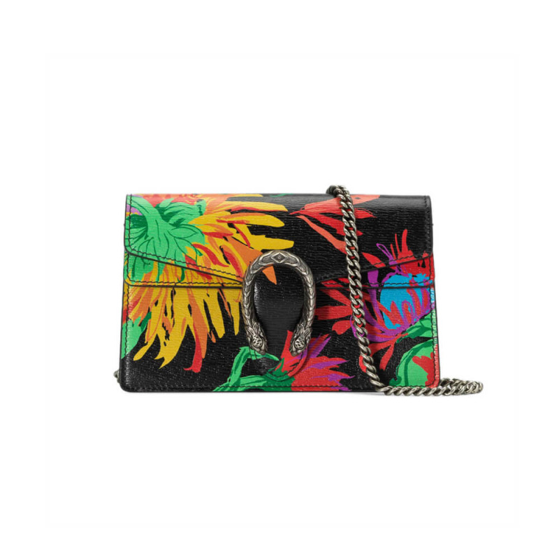 Gucci Dionysos Ken Scott Print Super Mini Taschen 476432 Schwarz