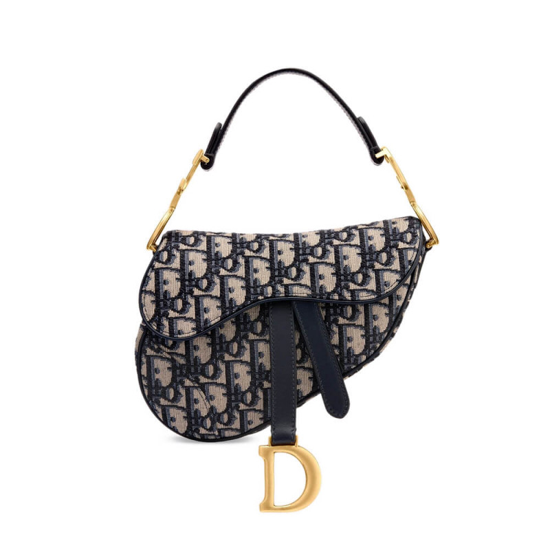 Dior Mini Satteltasche Blue Schräge Jacquard M0447