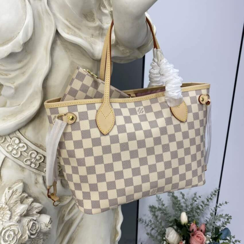 Louis Vuitton Damier Azur Nevervoll PM N41362 Pink