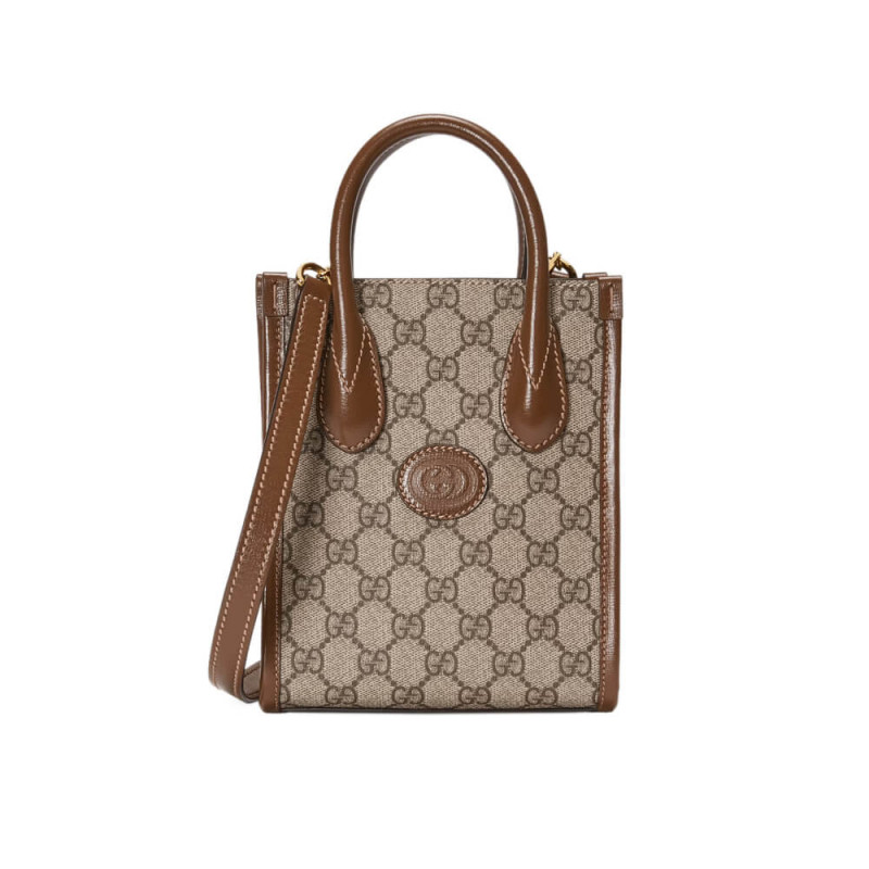 Gucci Mini Tasche mit ineinandergreifender G in GG Supreme 671623