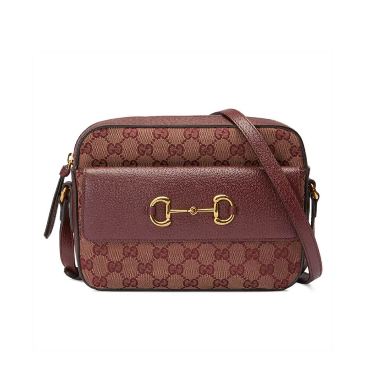 Gucci Horsebit 1955 Kleine Tasche in Burgund 645454