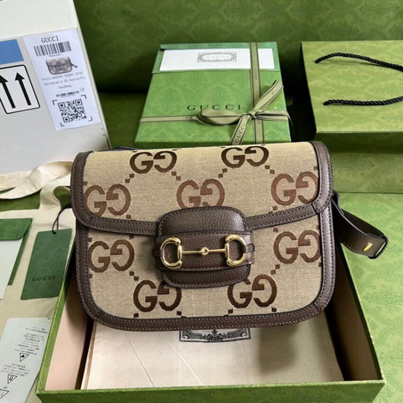 Gucci Horsebit 1955 Umhängetasche mit Jumbo GG 602204