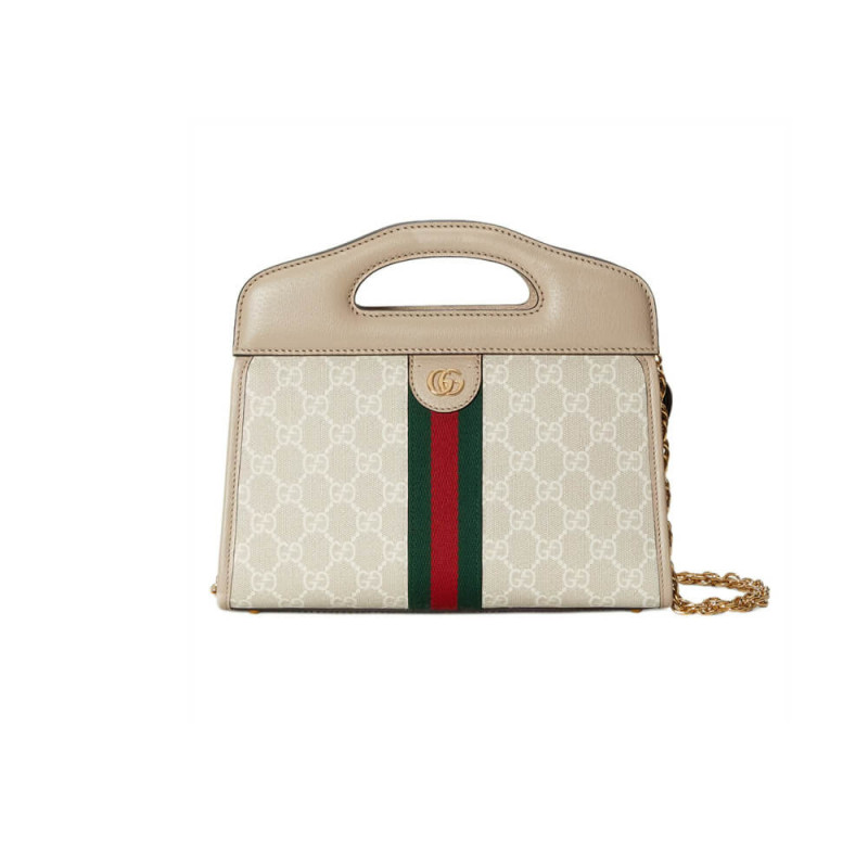 Gucci Ophidia kleine Tasche mit Web 693724 Weiß