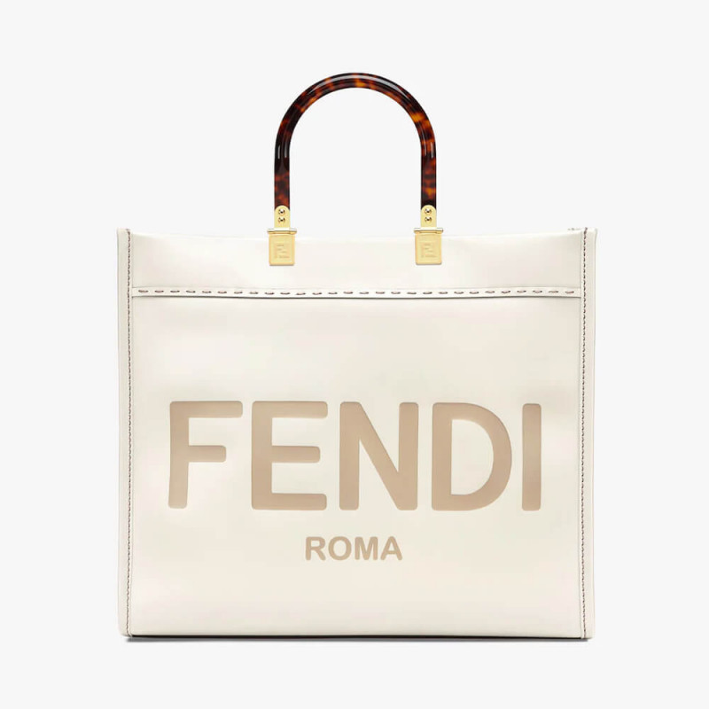 Fendi Medium Sunshine Shopper 8BH386 Weiß