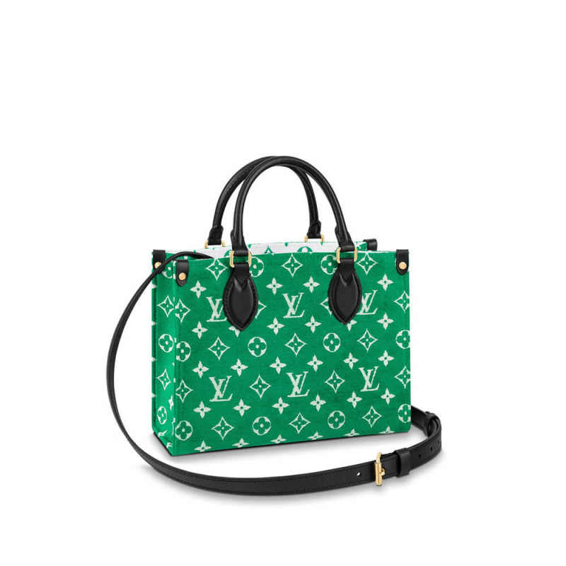 Louis Vuitton Monogramm Jacquard Velvet Onthego PM M46216 Grün