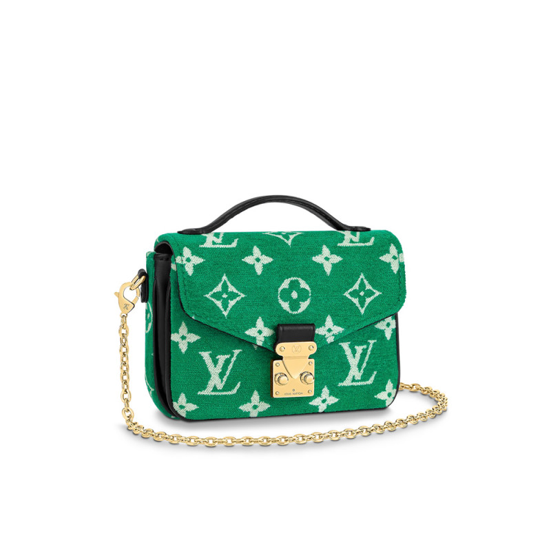 Louis Vuitton Monogram Jacquard Velvet Micro Metis M81494 Grün