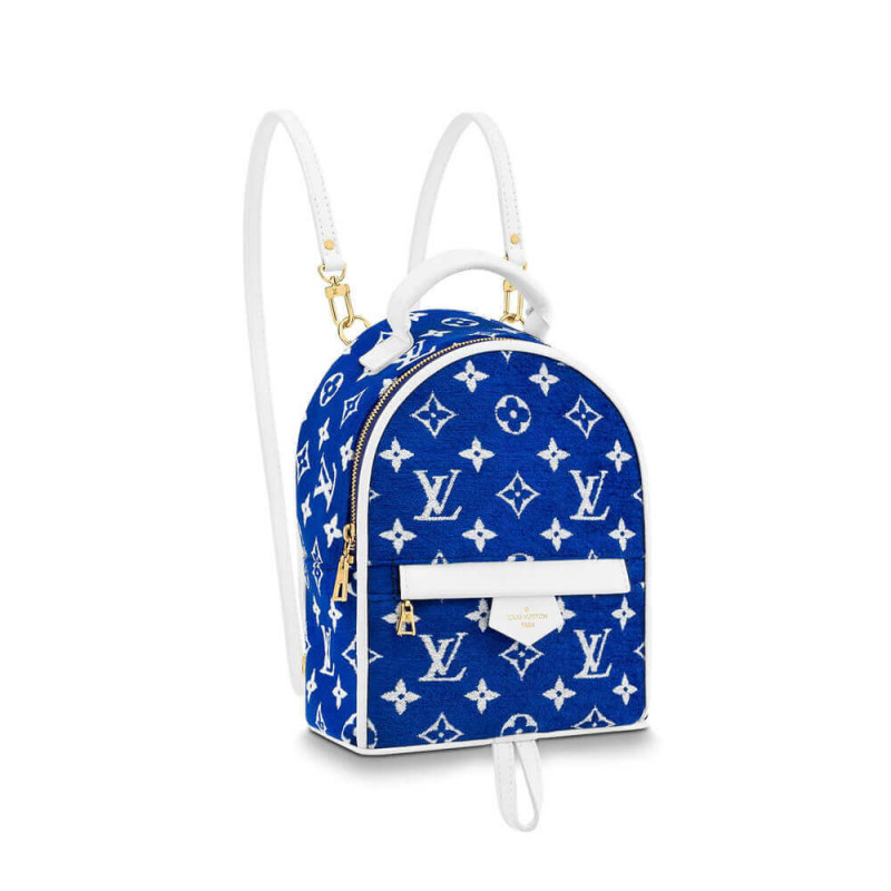 Louis Vuitton Monogramm Jacquard Velvet Palm Springs Mini M46207 Blau